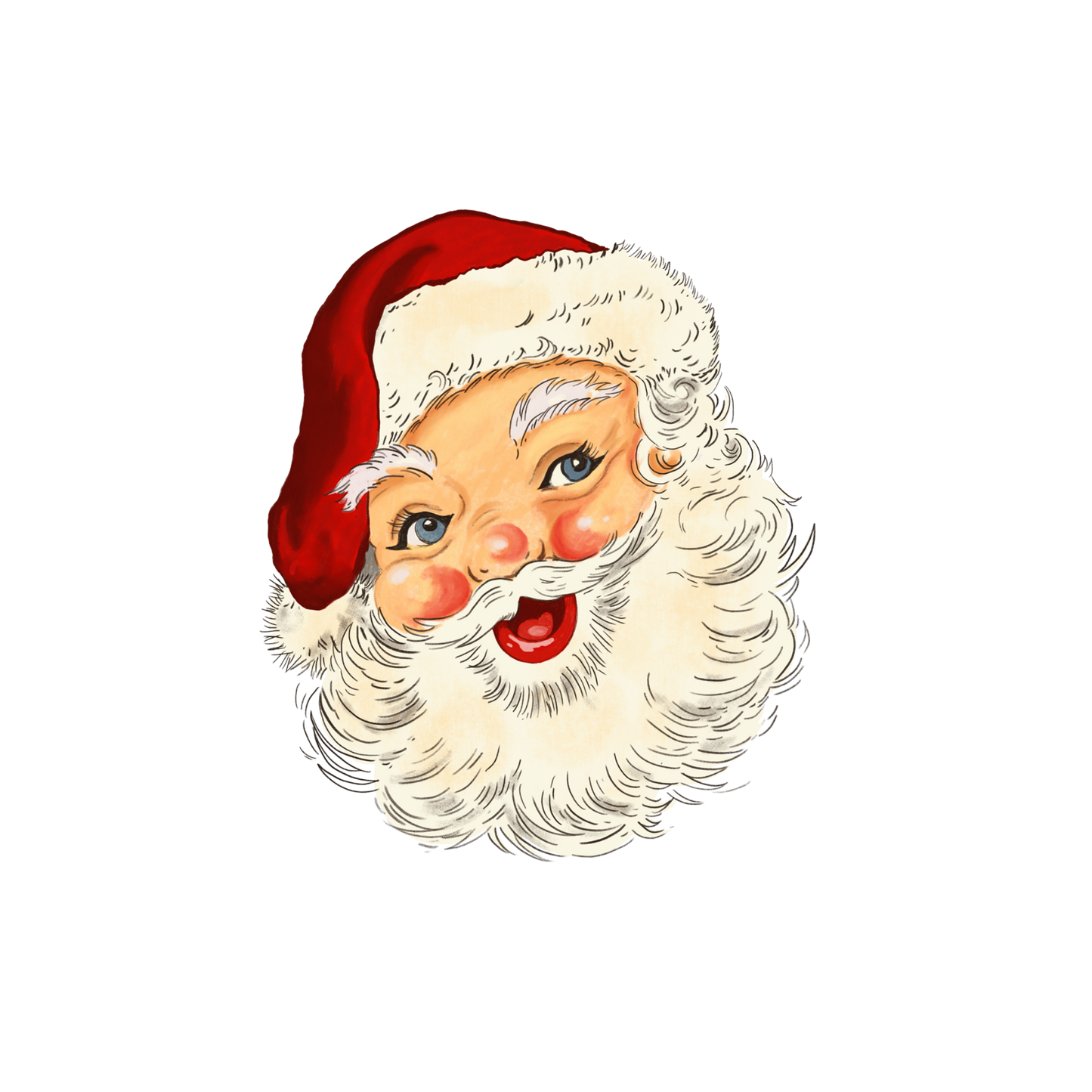 Vintage Santa Face Sticker Pack