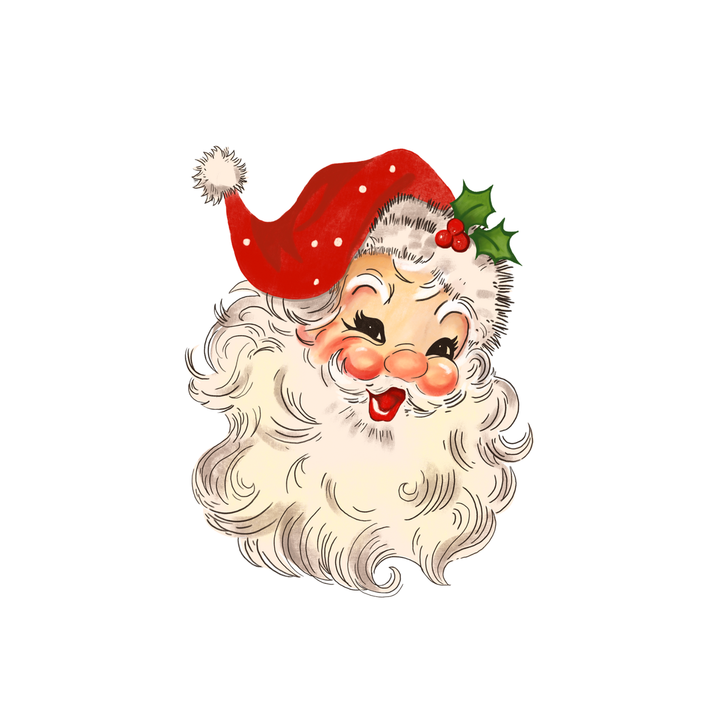 Vintage Santa Face Sticker Pack