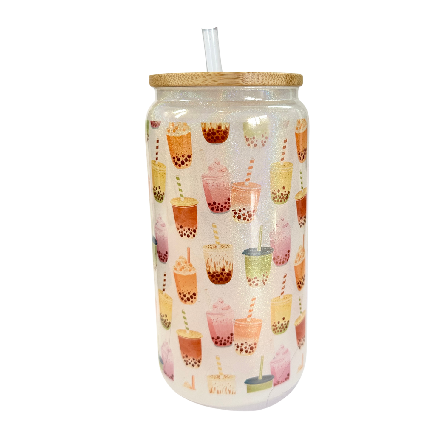 Frosted Glitter Glass Tumblers