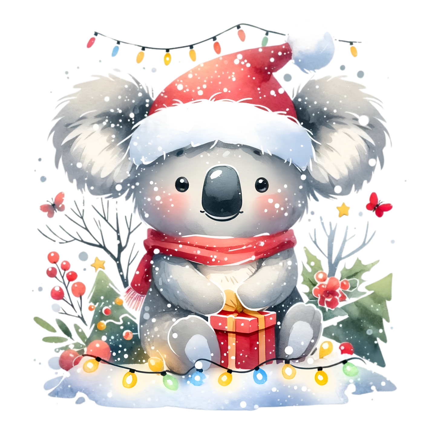 Cute Christmas Koala Stickers