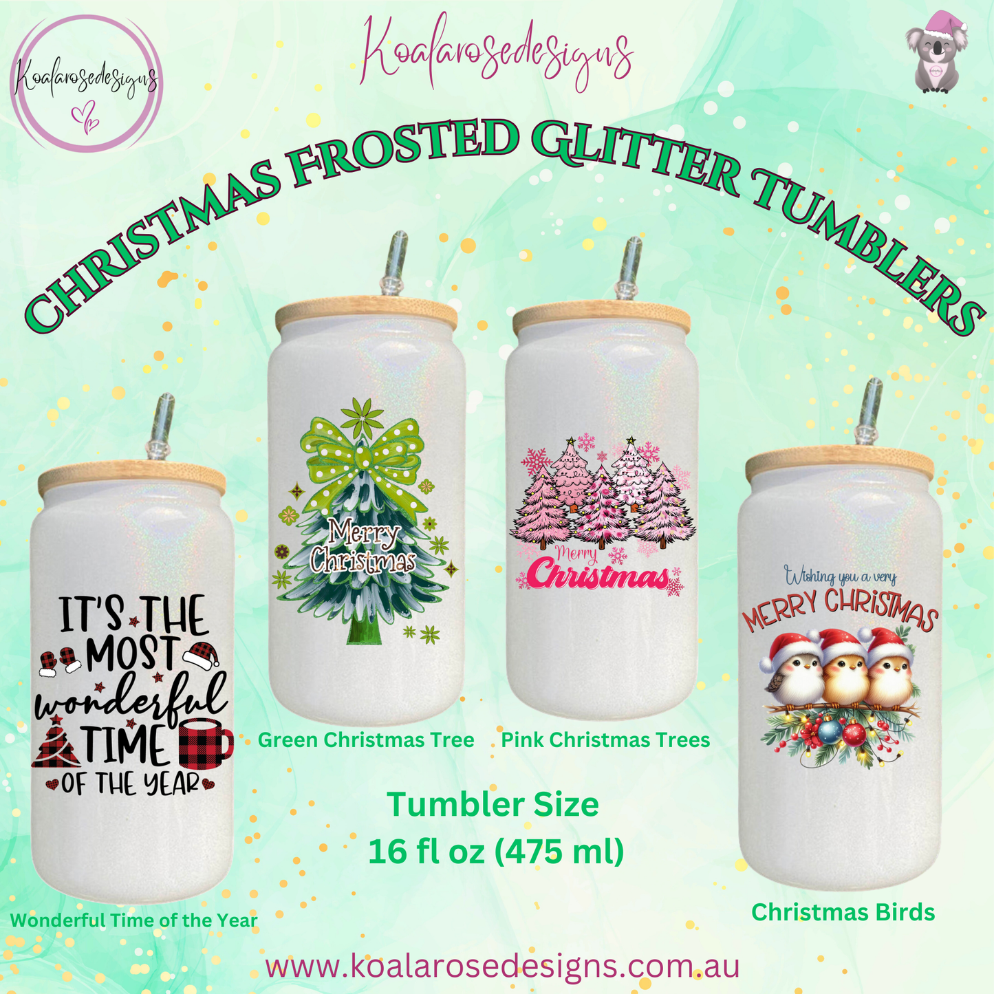 Christmas Glitter Tumblers