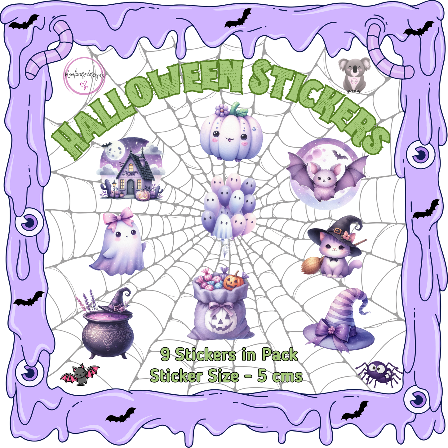 Cute Pastel Halloween Sticker Pack