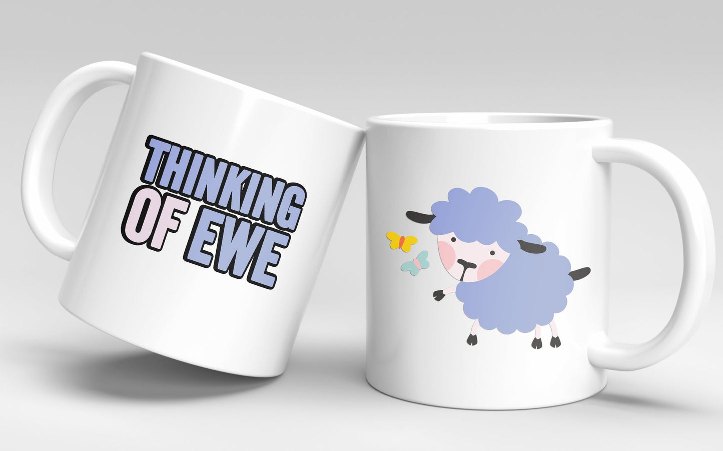 Cute Sheep Coffee Mug with Quote