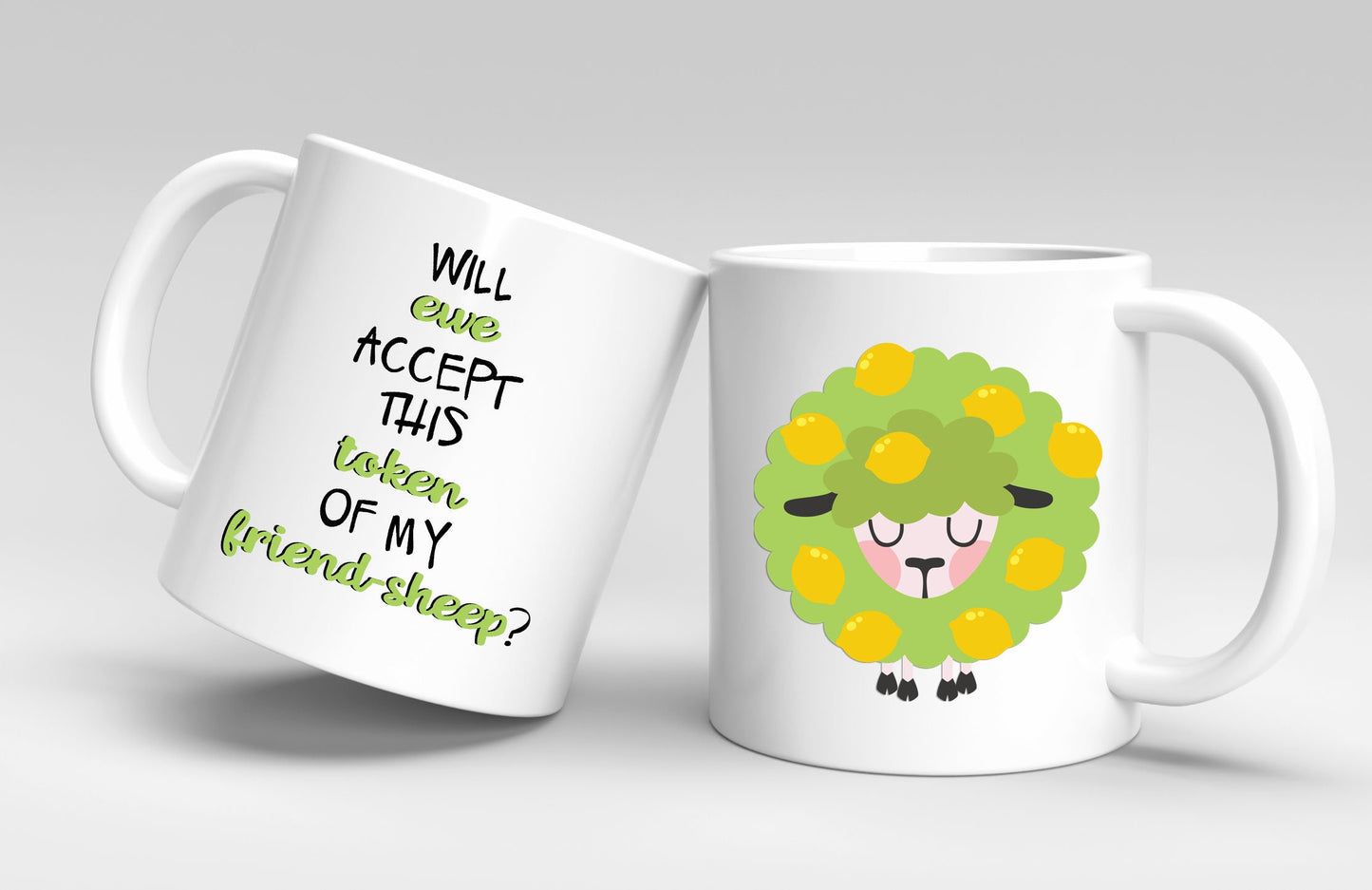 Cute Sheep Coffee Mug with Quote