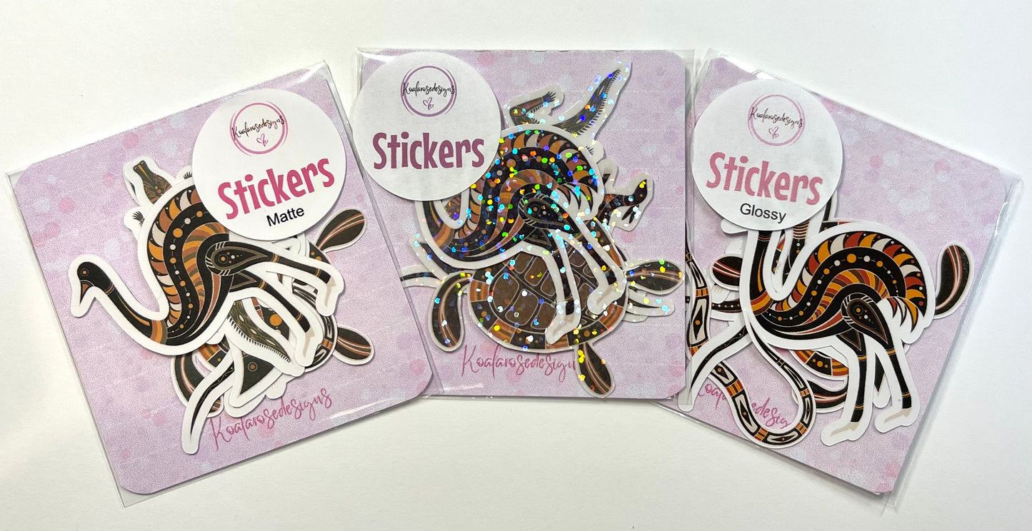 Australian Aboriginal Animal Sticker Set