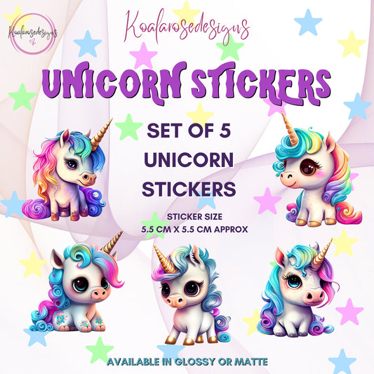 Cute Unicorn Sticker Pack