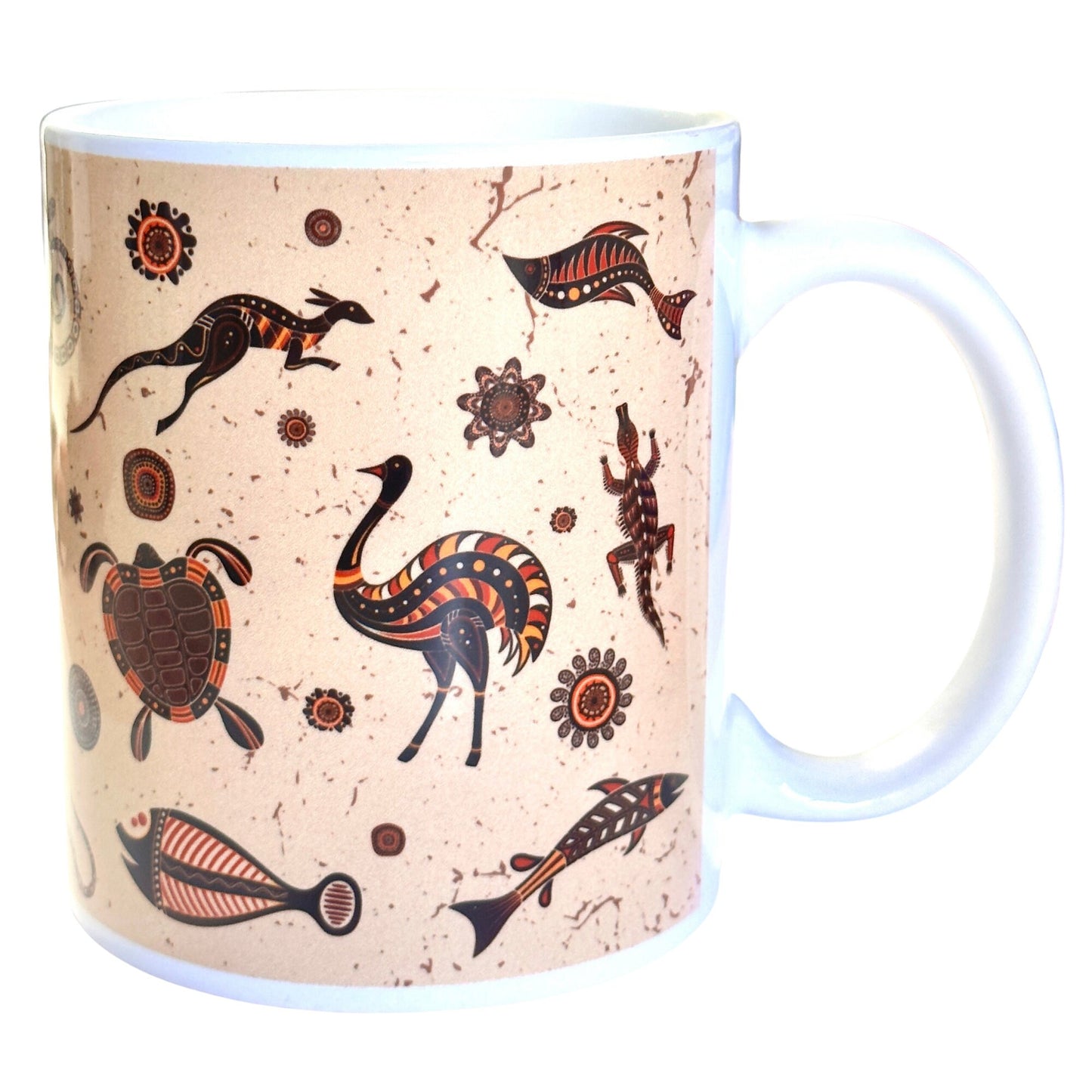 Aboriginal Art Coffee Mug and Coaster Set