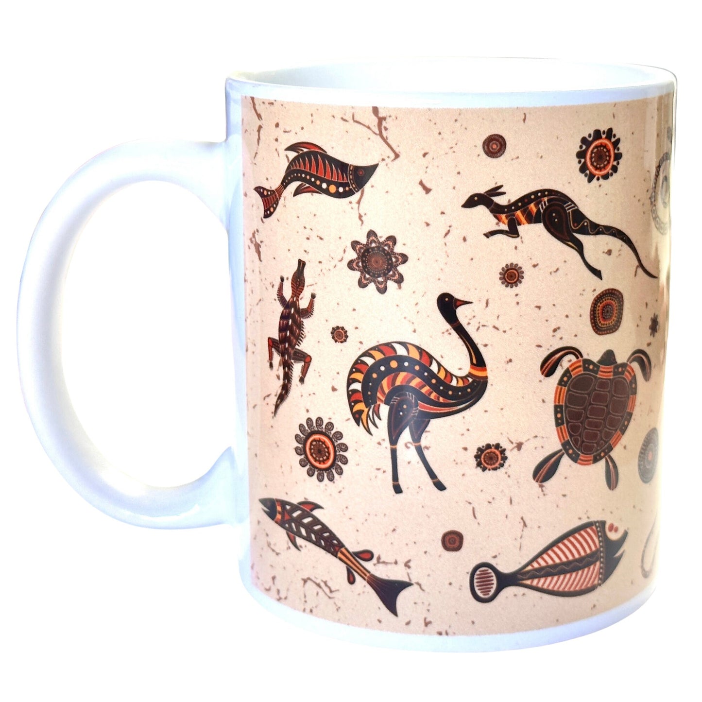 Aboriginal Art Coffee Mug and Coaster Set