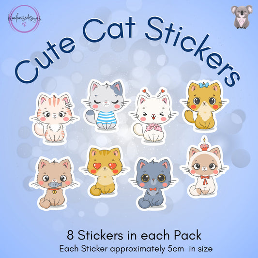 Cute Cat Stickers Pack