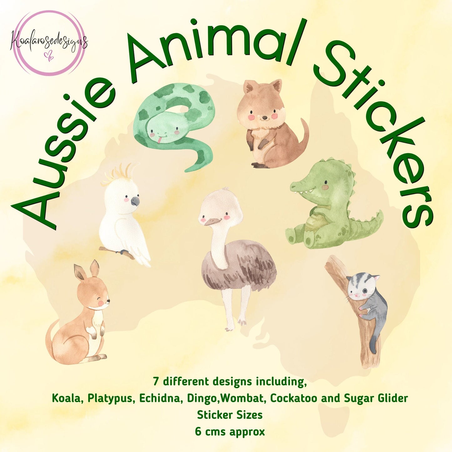 Aussie Animal Stickers