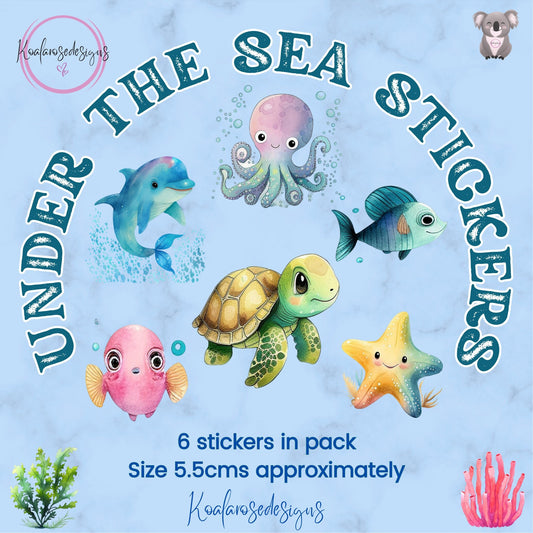 Cute Marine Creatures Sticker Pack