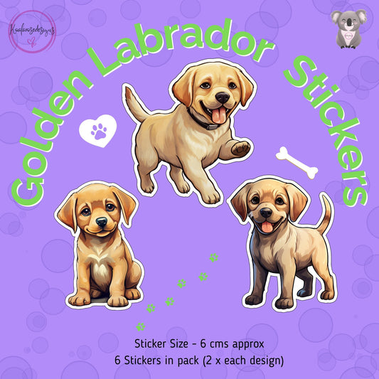 Cute Golden Labrador Sticker Pack