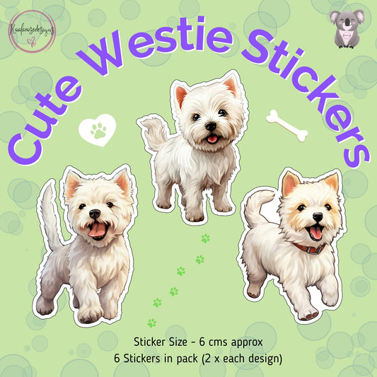 Cute West Highland Terrier Sticker Pack