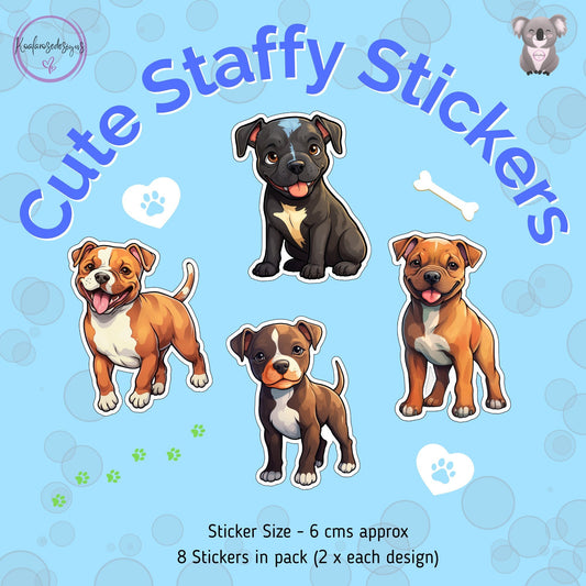 Cute Staffy Sticker Pack