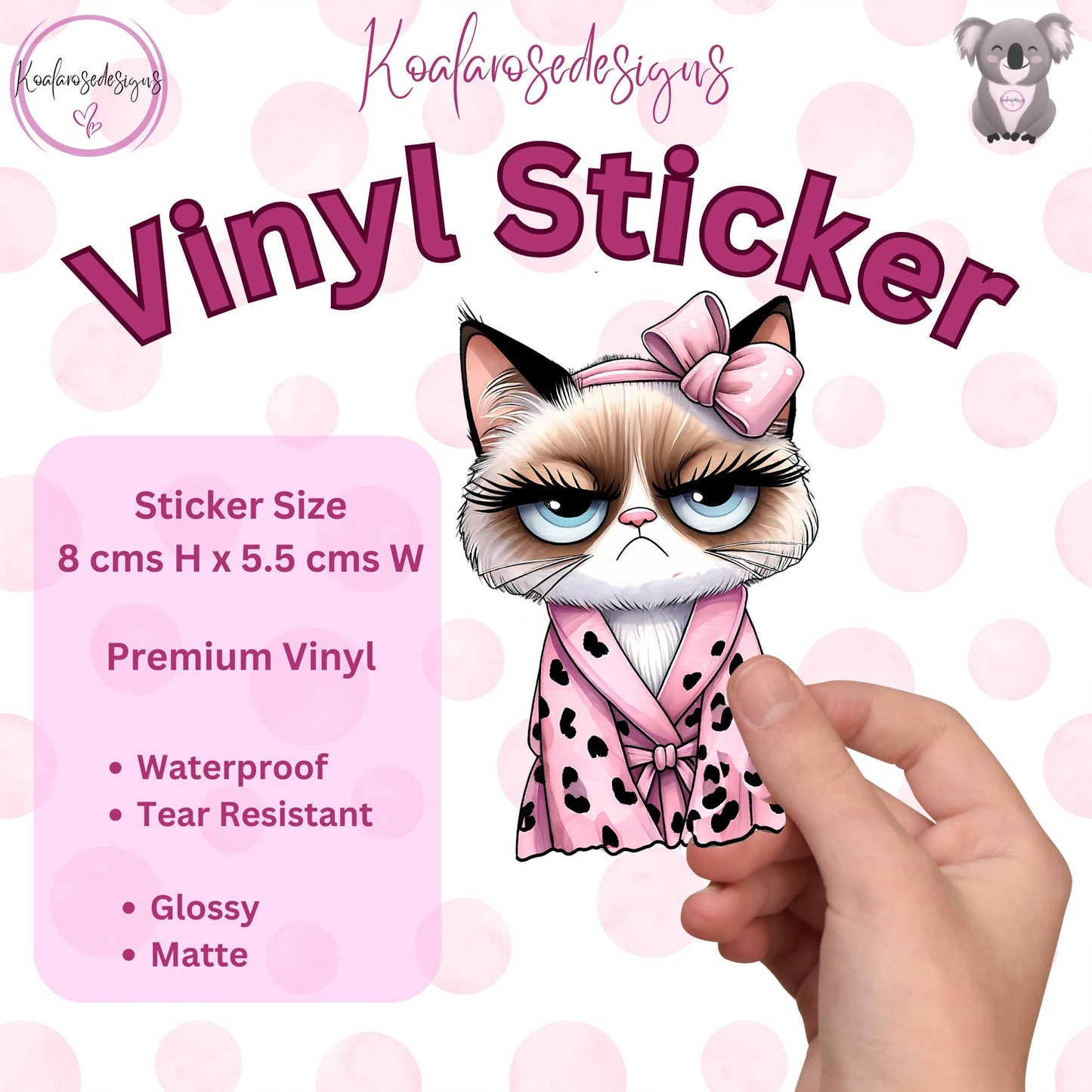 Cute Vinyl Cat Sticker