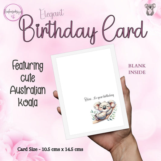 Cute Koala Birthday Card