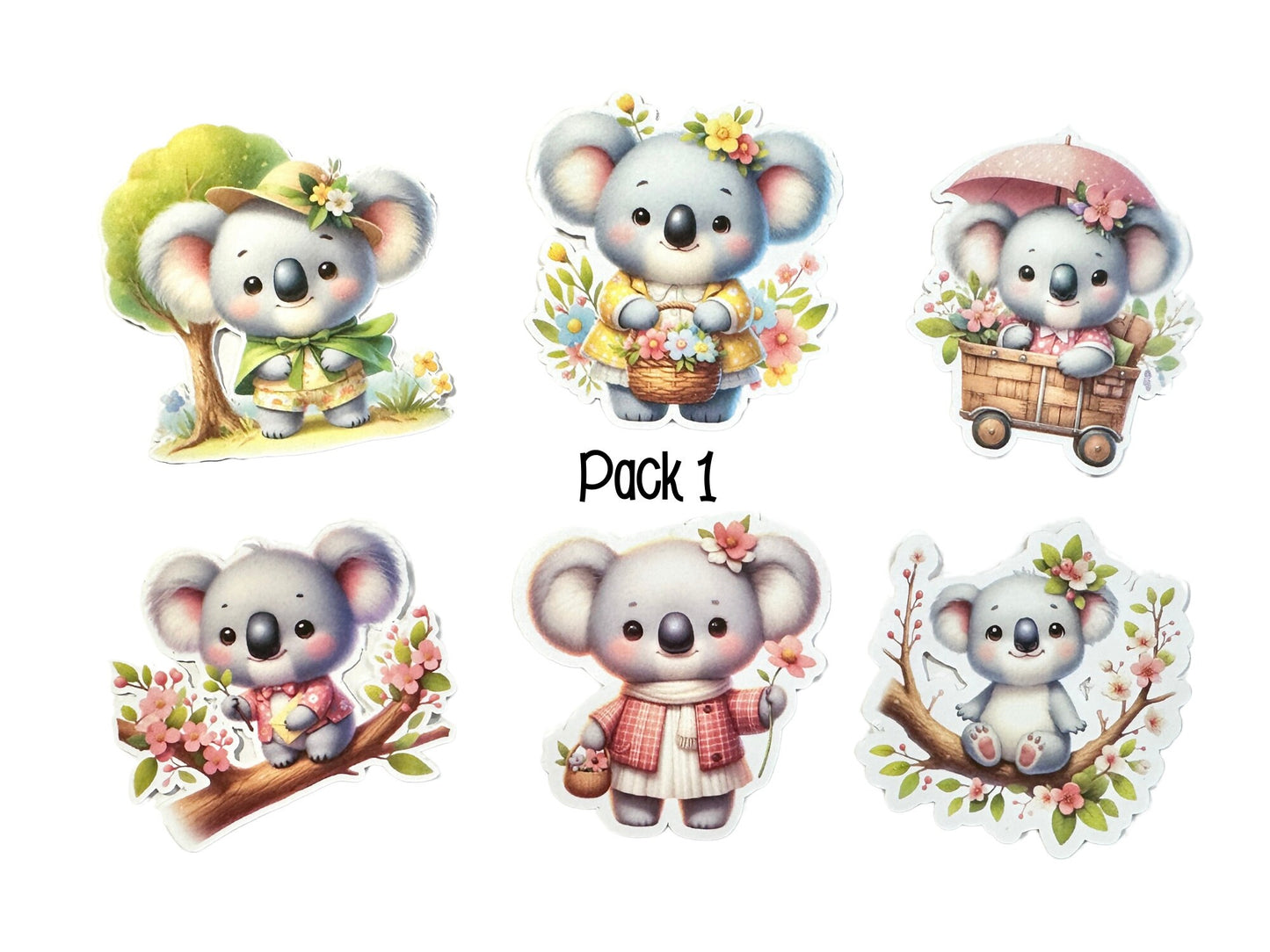 Cute Spring Koala Sticker Pack