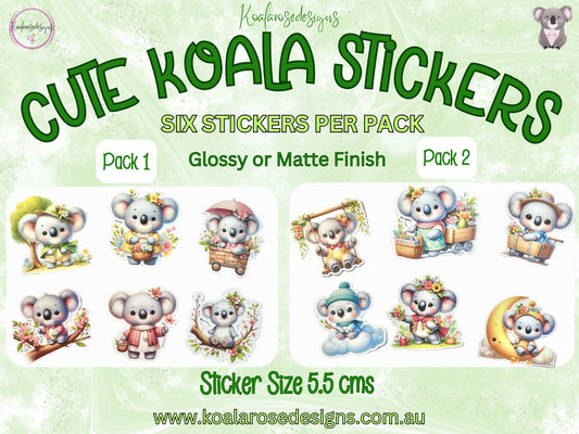 Cute Spring Koala Sticker Pack