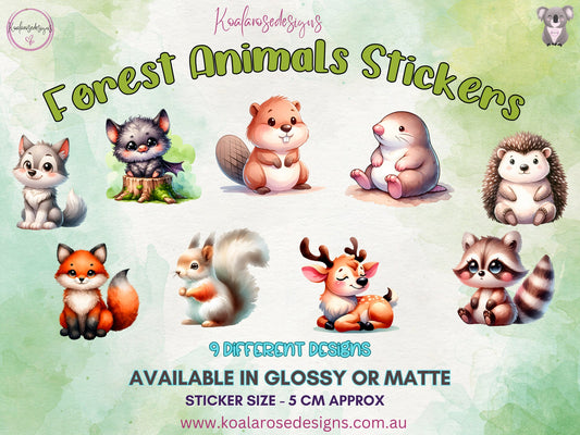 Cute Forest Animals Sticker Pack