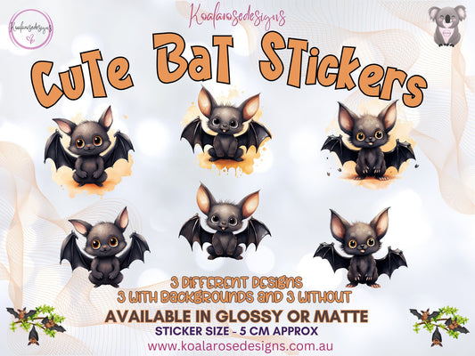 Cute Bat Sticker Pack