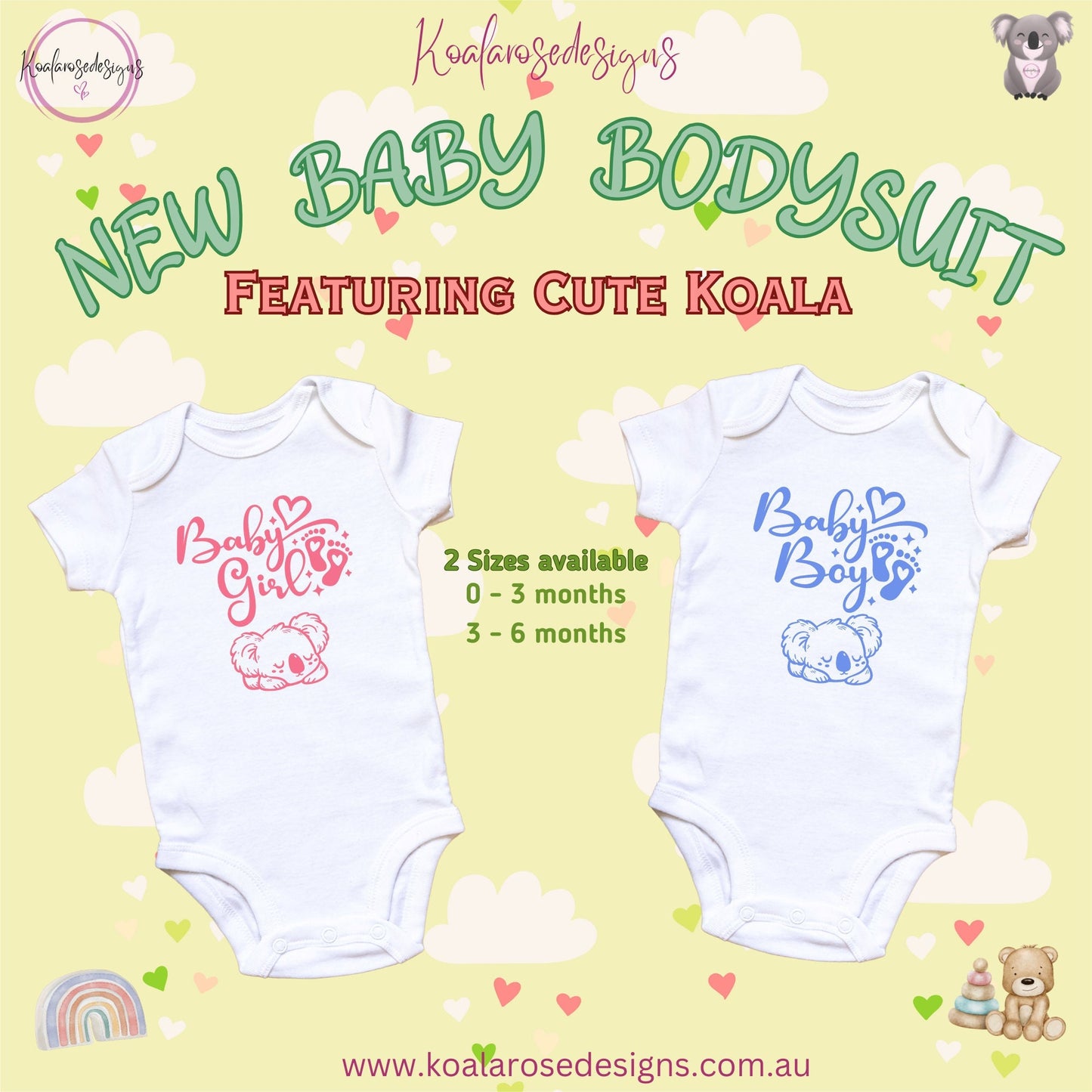 New Baby Koala Bodysuit