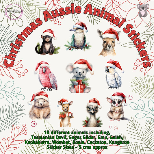 Christmas Aussie Animal Sticker Pack