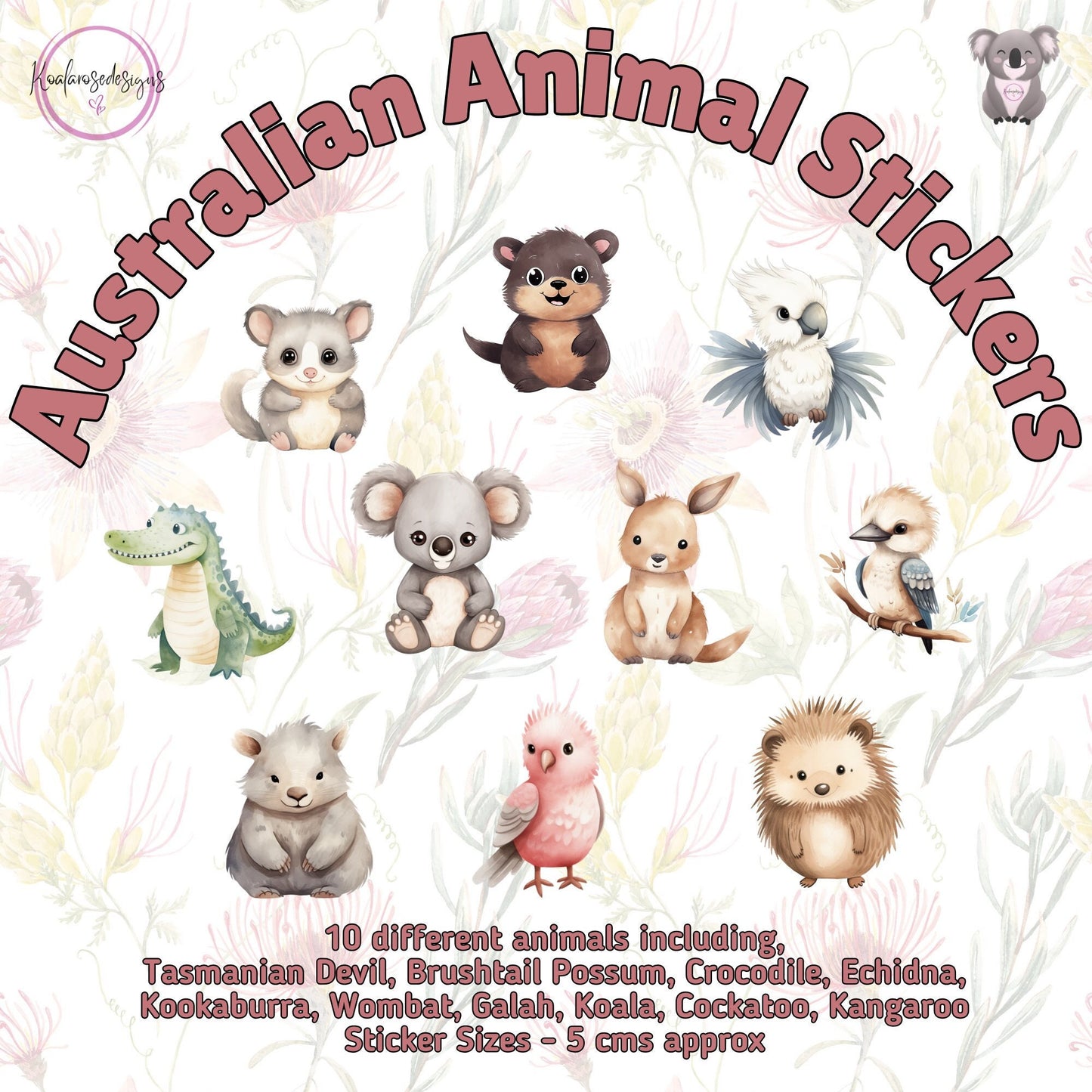 Aussie Animal Sticker Set