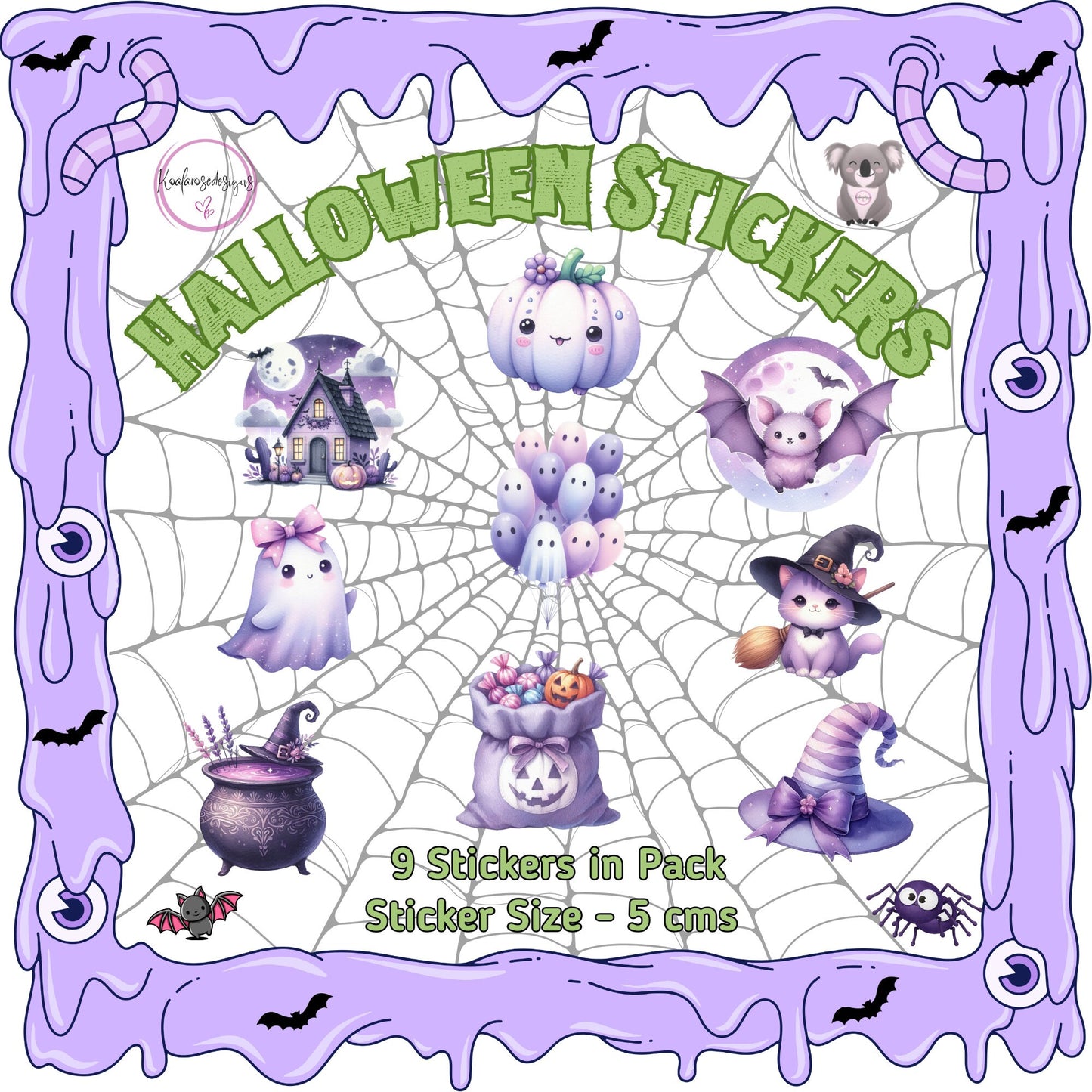 Cute Halloween Pastel Sticker Pack